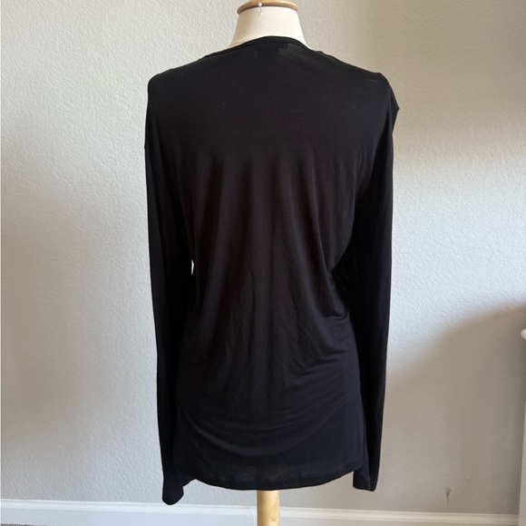 Versace Collection Black Graphic Long Sleeve Top Large - Picture 7 of 7